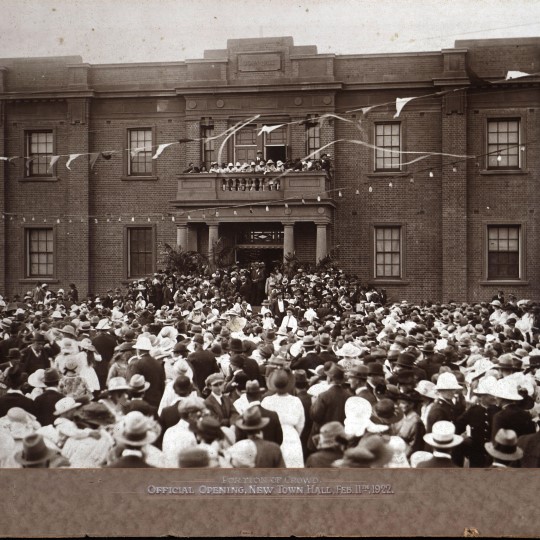 Opening Marrickville Town Hall 11 February 1922 540 x 540